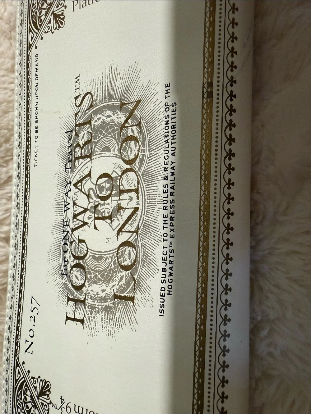 Universal Studios White and Gold 'Hogwarts to London' Statement Clutch Wallet